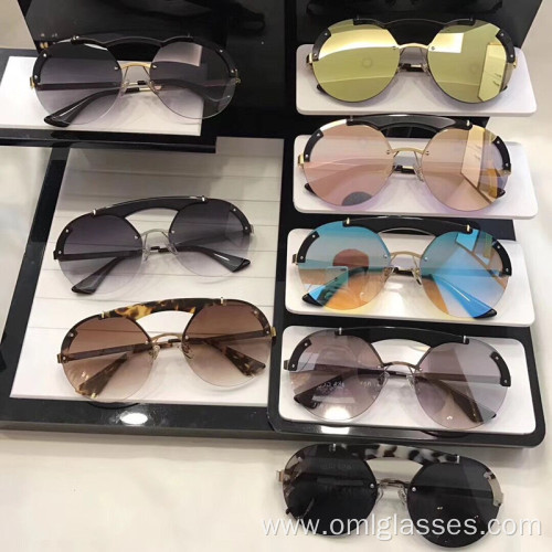 Hot Sale Rimless Sunglasses with Colorful Lens